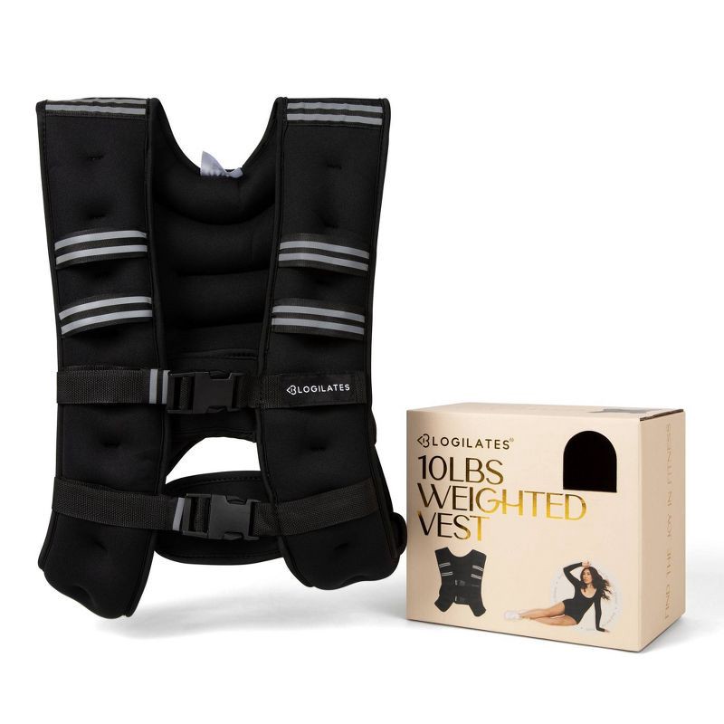 slide 2 of 5, Blogilates 10 Pound Weighted Vest - Black, 10 lb