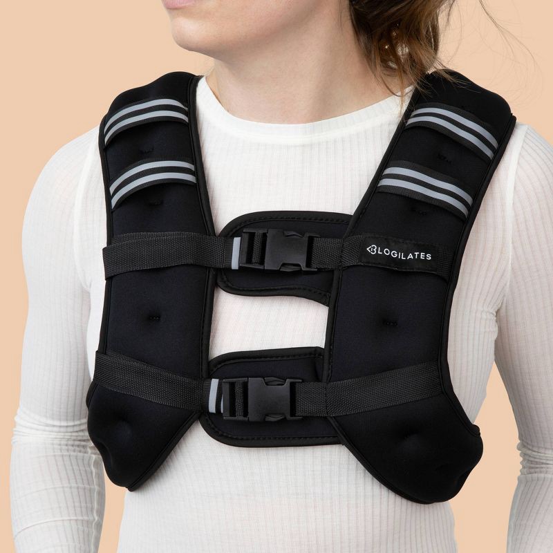 slide 3 of 5, Blogilates 10 Pound Weighted Vest - Black, 10 lb