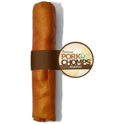 Pork Chomps Pork Flavor Roasted Roll Rawhide Alternatives Dog Treats - 0.21lbs