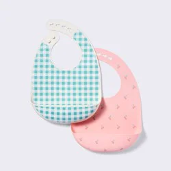 Silicone Bibs - Cherries and Checker - 2pk - Cloud Island™