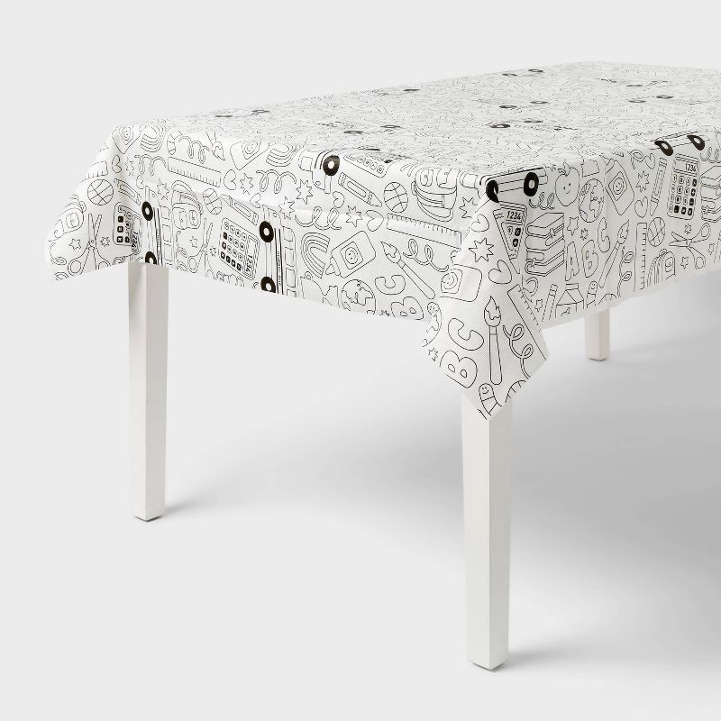 slide 1 of 3, First Day of School Color Your Own Table Cover - Spritz™, 1 ct