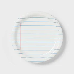 20ct Round Notebook Classroom First Day of School Snack Paper Plates - Spritz™