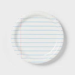 20ct Round Notebook Classroom First Day of School Snack Paper Plates - Spritz™