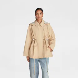 KBB by KAHLANA Women's 'The Cinched Anorak Jacket' - Tan XL
