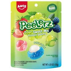 AMOS PeelerzTM Gummy Berry Grape Mix Candy - 4.25oz