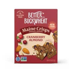 Better With Buckwheat Maine Crisp Crackers Cranberry Almond - 4oz