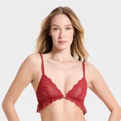 Women's Front Close Lace Bralette - Auden™ Red XL