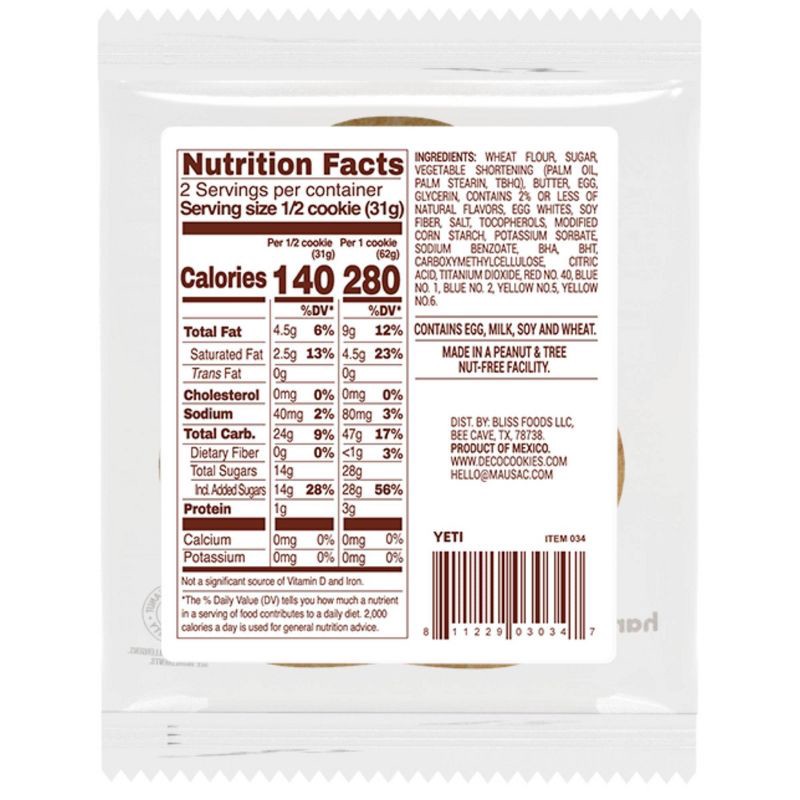 slide 2 of 4, Gigglescape decocookies Hand Decorated Yeti Cookie - 2.2oz, 2.2 oz