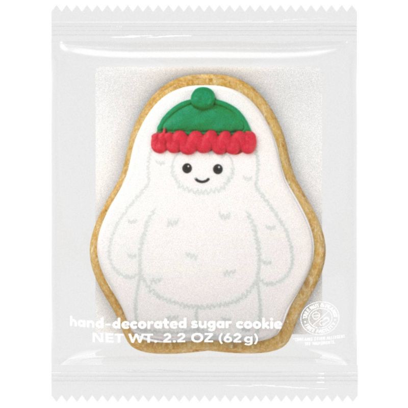 slide 1 of 4, Gigglescape decocookies Hand Decorated Yeti Cookie - 2.2oz, 2.2 oz