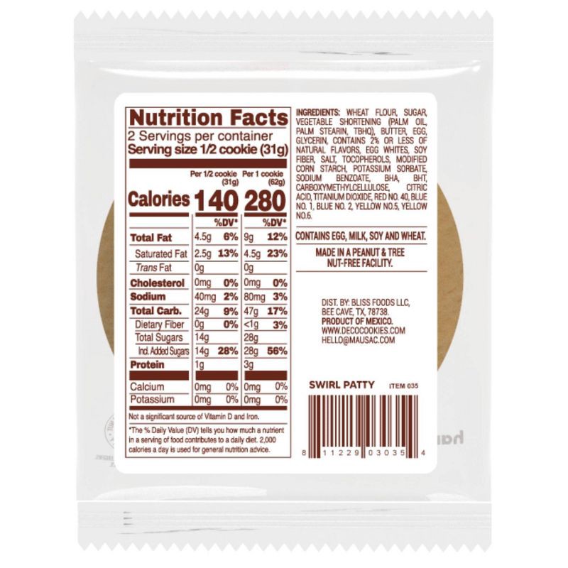 slide 2 of 4, Gigglescape decocookies Hand Decorated Swirl Patty Cookie - 2.2oz, 2.2 oz