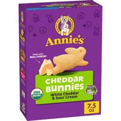 Annie's White Cheddar and Sour Cream Bunnies Crackers - 7.5oz