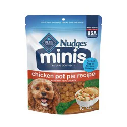 Nudges Minis Chicken Flavor Pot Pie Dog Treats - 10oz