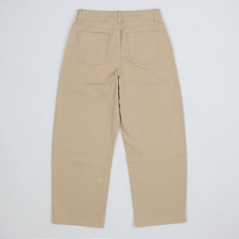 slide 2 of 9, Owillo® Girls' Ladder Trim Pants - Khaki M, 1 ct