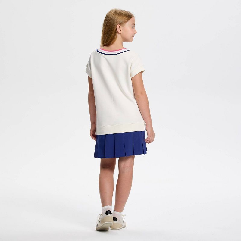 slide 3 of 3, Owillo® Girls' French Terry Tennis Dress - Cream XS, 1 ct