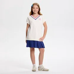 Owillo® Girls' French Terry Tennis Dress - Cream M