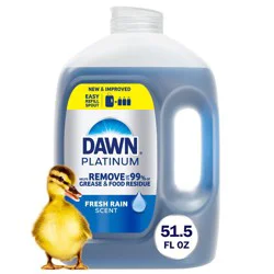 Dawn Fresh Rain Platinum Dish Soaps - 51.5 fl oz: Liquid, Multi-Surface, Plastic Bottle