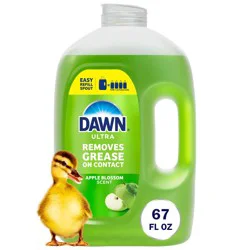 Dawn Apple Blossom Ultra Dish Soap Refills - 67 fl oz: Plastic Bottle, Liquid Form, Removes Grease, Multi-Surface