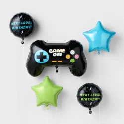 5ct Video Game Happy Birthday Foil Balloon Bundle - Spritz™