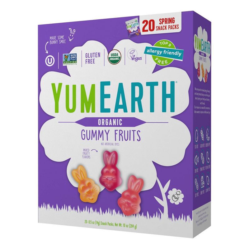 slide 1 of 8, YumEarth Fruit Snacks Easter Original Gummy Box - 10oz/20ct, 20 ct; 10 oz