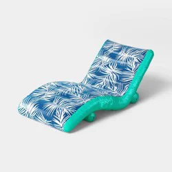 Chaise Lounge Solid Water Floats and Inflatables Pool Launger -Sun Squad™ New Palm