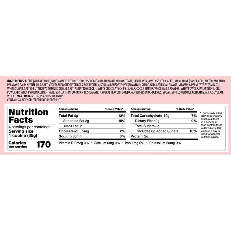 slide 2 of 4, Homecoming Cookie Co. Cranberry and White Chocolate Shortbread Cookie - 4.93oz/4pk, 4.93 oz, 4 ct