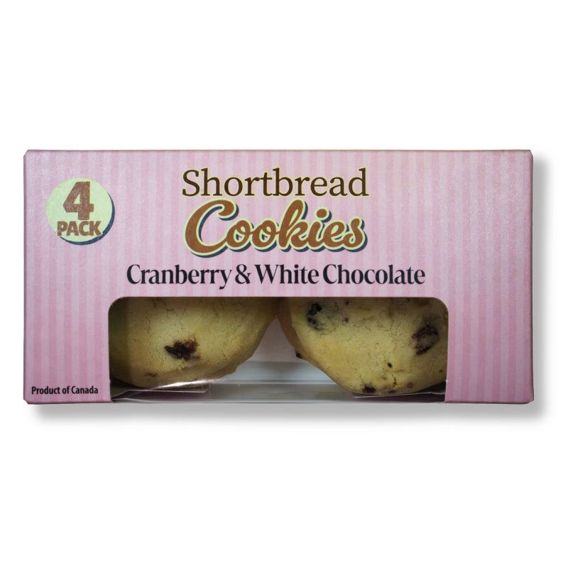 slide 1 of 4, Homecoming Cookie Co. Cranberry and White Chocolate Shortbread Cookie - 4.93oz/4pk, 4.93 oz, 4 ct