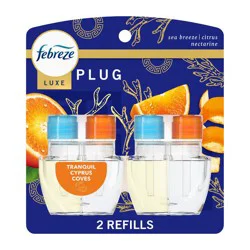 Febreze Plug Dual Air Freshener Refills- Tranquil Cypress Cove - 2ct: Electric Oil Refill