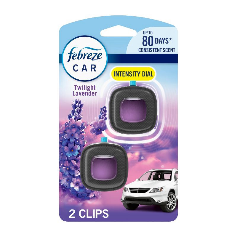 slide 1 of 10, Febreze Car Air Fresheners - Twilight Lavender - 2ct: Oil, Non-Powered, 2 ct