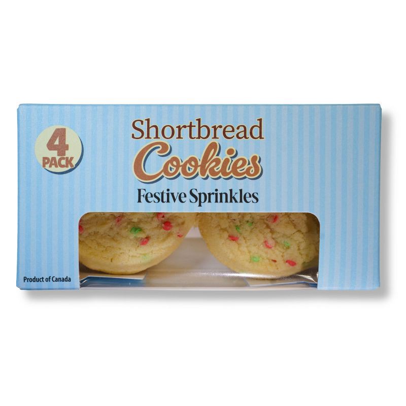 slide 1 of 4, Homecoming Cookie Co. Festive Shortbread Cookie - 4.93oz/4pk, 4.93 oz, 4 ct