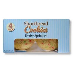 Homecoming Cookie Co. Festive Shortbread Cookie - 4.93oz/4pk