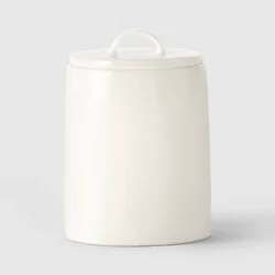 64oz Canister Aralia White Ceramic Medium Cream - Threshold™