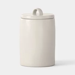 24oz Canister Aralia White Ceramic Small Cream - Threshold™