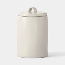 24oz Canister Aralia White Ceramic Small Cream - Threshold™