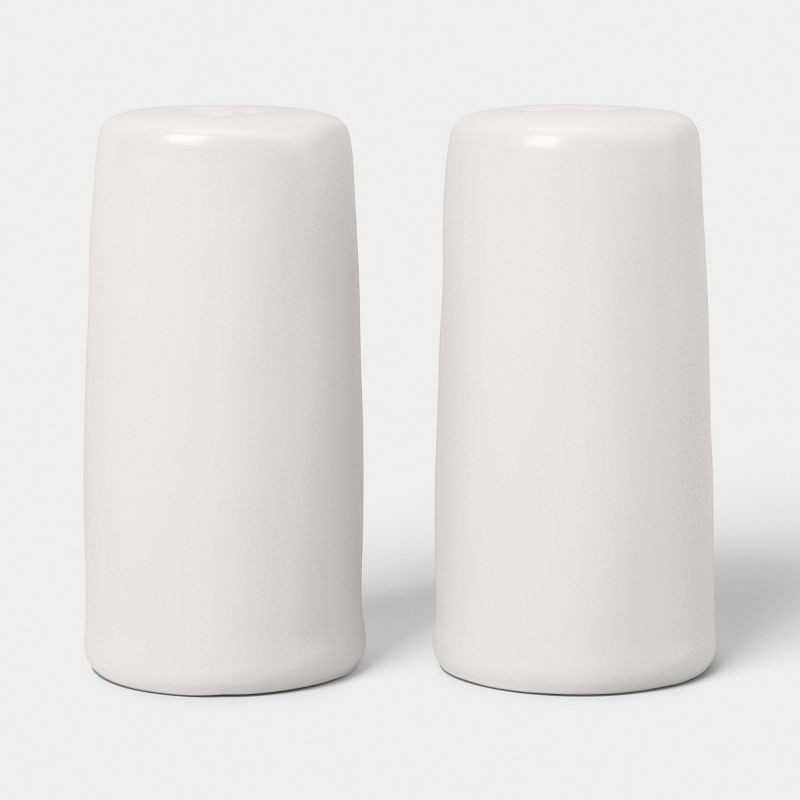 slide 1 of 3, Aralia White Ceramic Salt and Pepper Shaker Cream - Threshold™, 1 ct