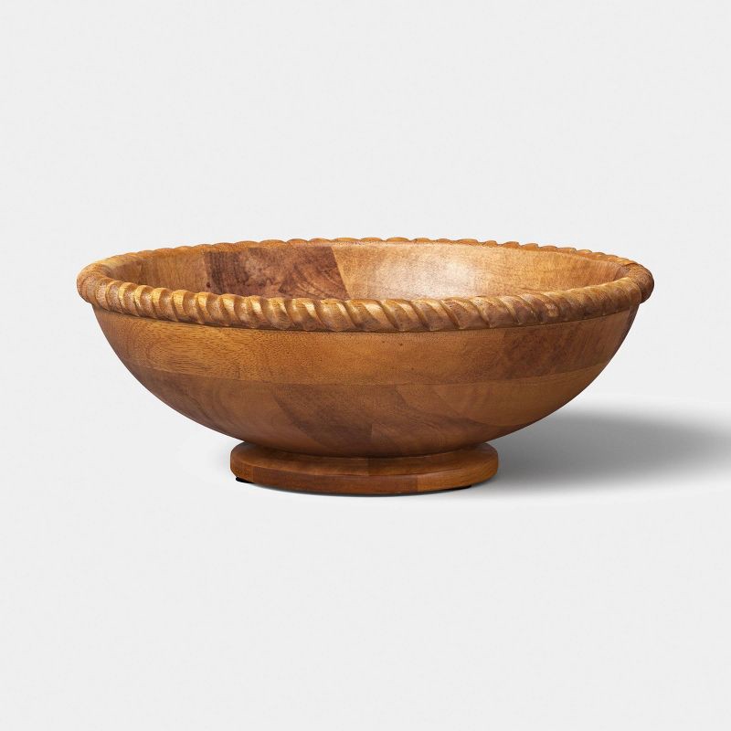 slide 1 of 3, Georgian Carved Wood Fruit Bowl - Threshold™, 1 ct