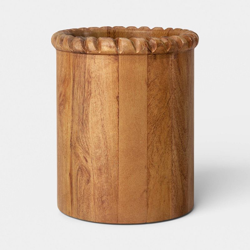 slide 1 of 3, Georgian Carved Wood Utensil Holder - Threshold™, 1 ct