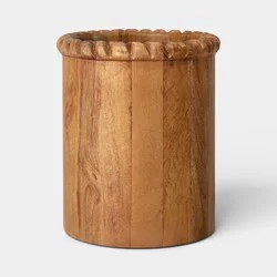 Georgian Carved Wood Utensil Holder - Threshold™