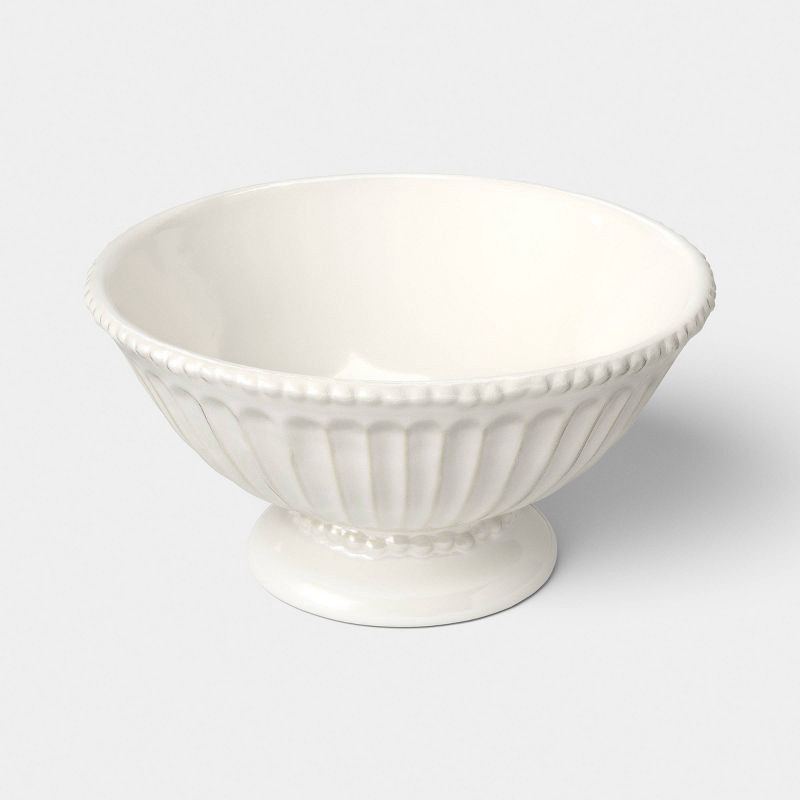 slide 1 of 3, Sculpted Cream Ceramic Fruit Bowl - Threshold™, 1 ct