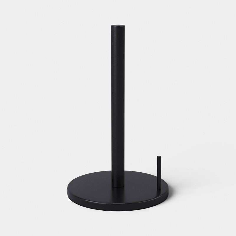 slide 1 of 3, Wire Black Paper Towel Holder Black - Room Essentials™, 1 ct