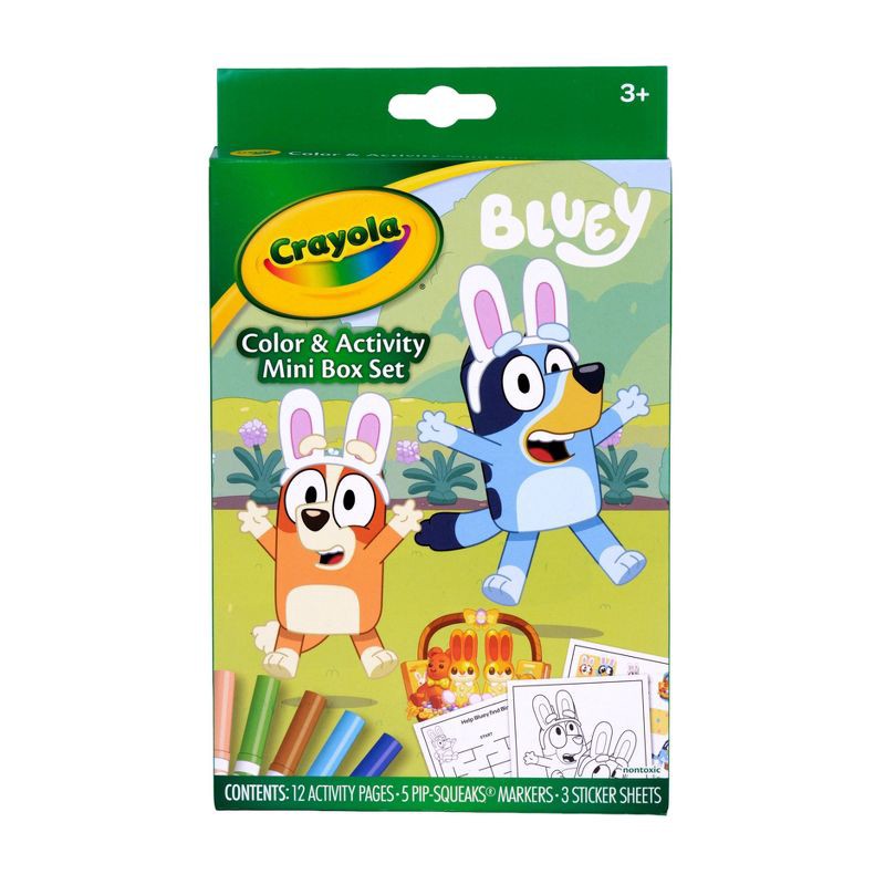 slide 1 of 6, Crayola Mini Box Set Color and Sticker Easter Bluey 8.63"x5.25", 1 ct
