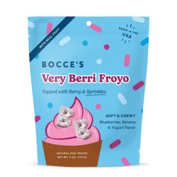Bocce's Bakery Berry Froyo with Sprinkles Flavor Chewy Dog Treats - 6oz/12ct