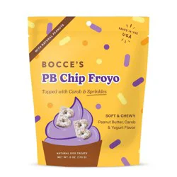 Bocce's Bakery Peanut Butter Carob and Yogurt Froyo with Sprinkles Chewy Dog Treats - 6oz/12ct