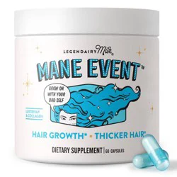 Legendairy Milk Mane Event Hair Skin and Nails Support Dietary Supplement Capsules - 60ct