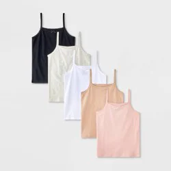 Girls' 5pk Scallop & Bow Cami - Cat & Jack™ M