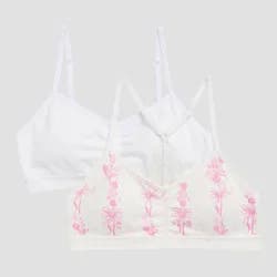 Maidenform Girls' 2pk Seamfree Lace Back Bra - M