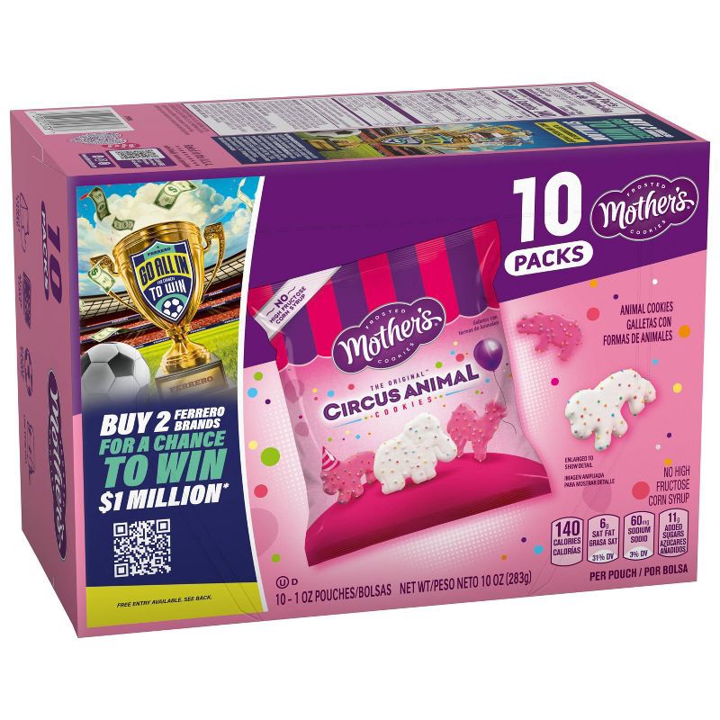 slide 2 of 7, Mother's Cookies Circus Animals - 10oz/10ct, 10 ct; 10 oz