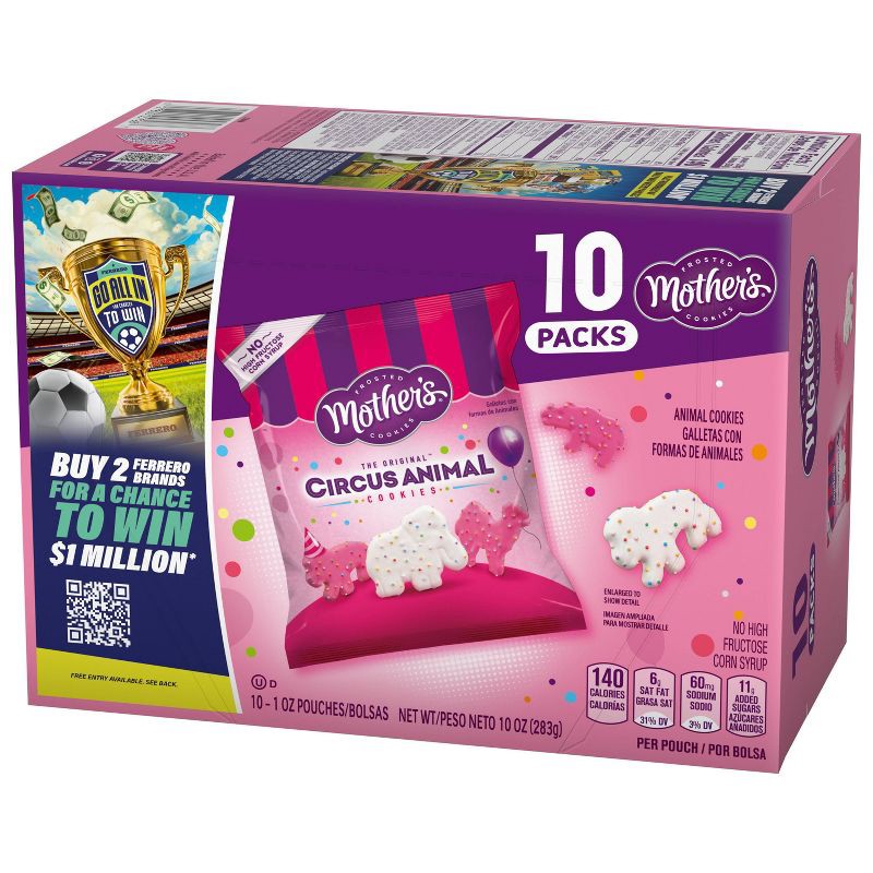 slide 3 of 7, Mother's Cookies Circus Animals - 10oz/10ct, 10 ct; 10 oz