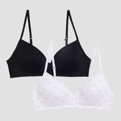 Hanes Girls' 2pk Molded Bra - 34A
