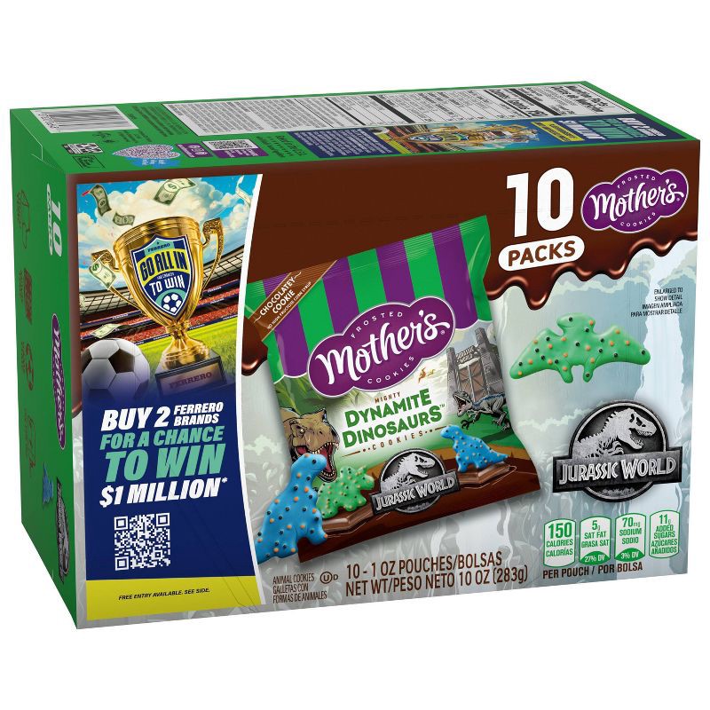 slide 2 of 8, Mother's Cookies Chocolate Dinosaurs - 10oz/10ct, 10 ct; 10 oz