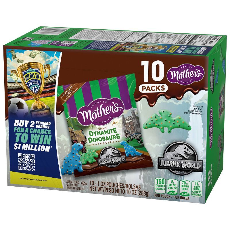 slide 3 of 8, Mother's Cookies Chocolate Dinosaurs - 10oz/10ct, 10 ct; 10 oz